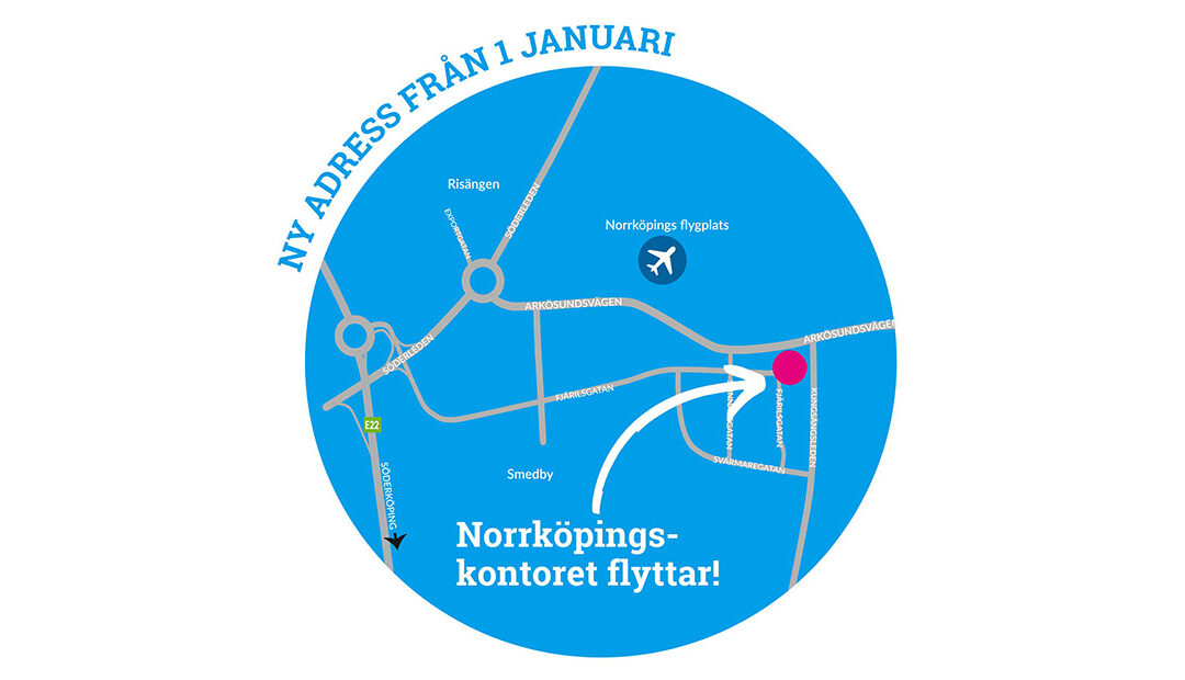 Norrköpingskontoret flyttar till Fjärilsgatan 55